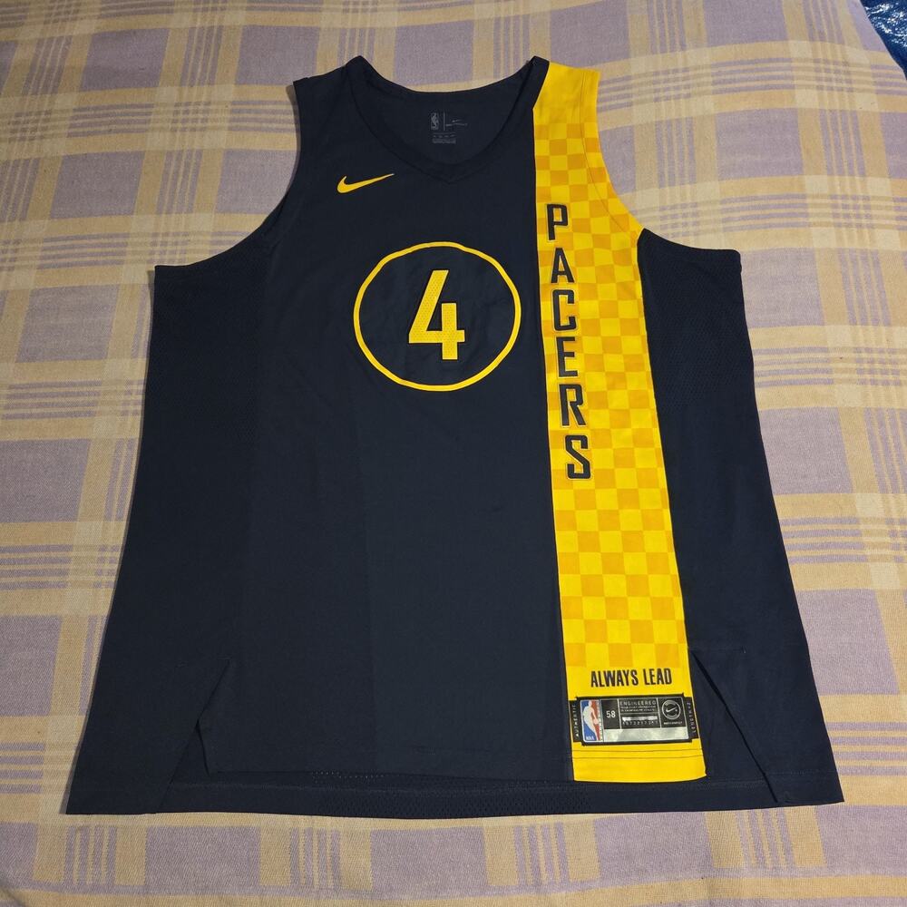 Authentic Nike NBA Indiana Pacers Victor Oladipo Pro Cut Basketball Jersey 58 +2